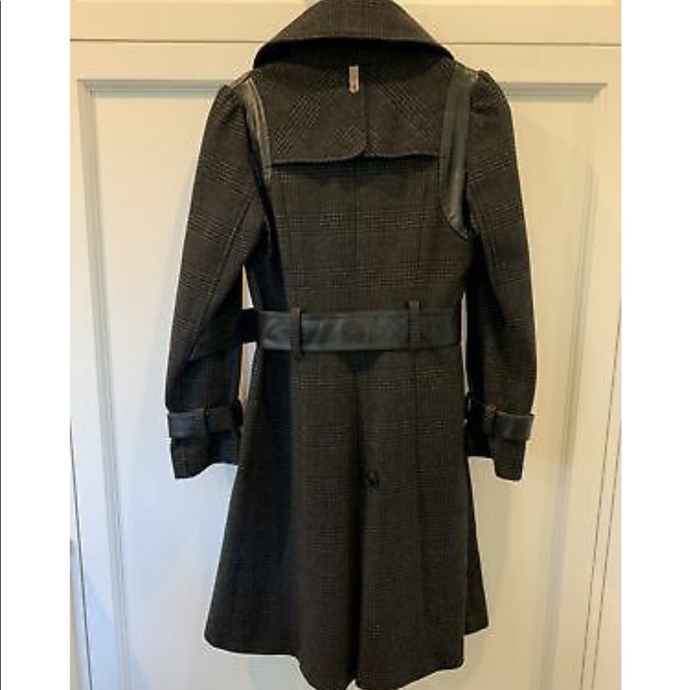 Mackage Nori Grey Plaid Wool Long Warm Coat - Picture 10 of 17